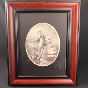 1886 Gebbie & Co Antique Photogravure Print Engraving Birth of a Nereid Framed